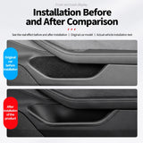 TESVRA 4PCS Full-Cover Waterproof Door Storage Box Set for Tesla Model Y & Model 3 Highland