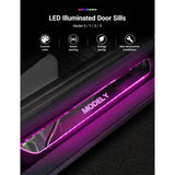 LED Colorful Lights Illuminated Door Sills for Tesla Model Y/3/S/X