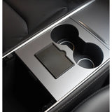 Acrylic Center Console Card Key Holder for Model 3/Y | Gloss Black | Anti-Slip