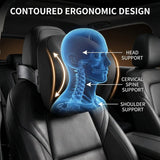 Adjustable SPA Memory Foam Headrest - 10cm Vertical Adjustment for Model 3/Y