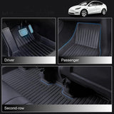 All Weather TPE Floor Mats for Tesla Model Y 7 Seats