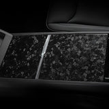 Dry Carbon Fiber Panel Console Wrap For Model Y Juniper / Model 3 Highland
