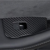 Dry Carbon Fiber Window & Door Switch Covers for Model Y / Model 3（Left Hand Drive）