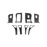 Dry Carbon Fiber Window & Door Switch Covers for Model Y / Model 3（Left Hand Drive）