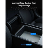 Center Console Tray Armrest Organizer for Model 3 Highland / Model Y Juniper