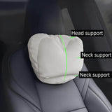 Dual-Layer Pressure Relief Headrest for Tesla