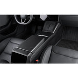 Real Dry Carbon Fiber Center Console Combo Side Panel & Charging Pad Overlay for Model 3 Highland & New Model Y