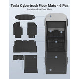 All Weather TPE Floor Mats for Cybertruck