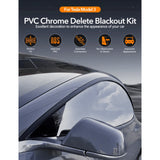 Chrome Delete Kit for Model 3 (2017-2023) | Matte Black Window Trim | PVC