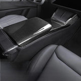 Armrest Box Dry Carbon Fiber Overlay for Model S/X 2021+
