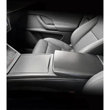 Armrest Box Dry Carbon Fiber Overlay for Model S/X 2021+