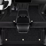 All-Round White Leather Floor Mats for Tesla Model 3 Highland / Y