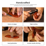 Handmade Leather Keychain for Tesla Model 3/Y