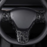 Model 3 / Y Steering Wheel Patch - Carbon Fiber Interior Mods