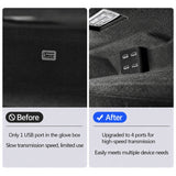 Glove Box USB Docking Station for Model Y Juniper & Model 3 Highland - 4 Ports | Plug-and-Play