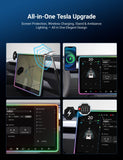 Ambient Light Screen Edge Protector With Wireless Charging Phone Holder for Model 3/Y - Tesery Official Store