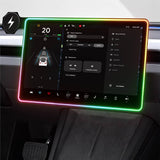 Ambient Light Screen Edge Protector With Wireless Charging Phone Holder for Model 3/Y - Tesery Official Store