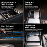 TESVRA Center Console Organizer & Protection Kit for Tesla Model 3 & Model Y | Storage Tray, Armrest Cover & Interior Accessories