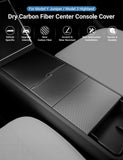 Dry Carbon Fiber Center Console Cover For Tesla Model Y Juniper / Model 3 Highland - Tesery Official Store