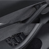 Dry Carbon Fiber Window & Door Switch Covers for Model Y / Model 3 Highland（Left Hand Drive） - Tesery Official Store