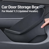 TESVRA 4PCS Full-Cover Waterproof Door Storage Box Set for Tesla Model Y & Model 3 Highland