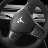 Model 3 / Y Steering Wheel Middle Trim Cover - Carbon Fiber Interior Mods - Tesery Official Store