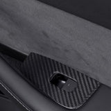 Model 3 / Y Window & Door Switch Covers - Carbon Fiber Interior Mods（Left & Right Hand） - Tesery Official Store