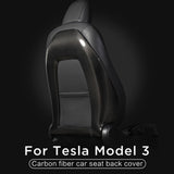 Real carbon fiber central control seat back (2 pcs) suitable for Tesla model 3 2017-2022 - Tesery Official Store