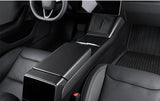 Real Dry Carbon Fiber Center Console Combo Side Panel & Charging Pad Overlay for Model 3 Highland & New Model Y - Tesery Official Store