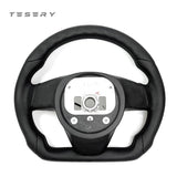 Round Steering Wheel Replacement for Tesla Model S / X 2021+【Style 1】 - Tesery Official Store