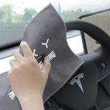 Suede Coral Velvet Double - Sided Car Towel For Tesla Model 3/Y/X/S - Tesery Official Store